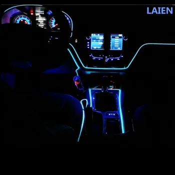 Denetleyicisi için Esnek Neon Işık EL Tel Halat Dekorasyon Şerit Stil evrensel 2.3 mm 3M oto koltuğu audi toyota VW OPEL