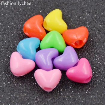 Kadınlar için moda liçi 10 adet Çok Renkli Kalp Dreadlock Saç Boncuk Boncuk Plastik Kelepçe İçin Örgü Saç tokası Takı Kız