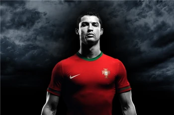 Cristiano Ronaldo, Portekiz Futbol Poster Poster Ronaldo Duvar Çıkartmaları Futbol CR7 duvar Kağıdı Dünya Kupası Tuval Baskı #2326#