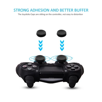 8 Sopa Başparmak Kulpları Anti PS4 Dava konusunda-Playstation 4 DualShock4 Kumanda Aksesuarlar İçin Silikon Kavrama Case