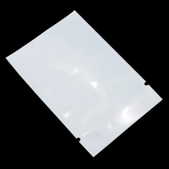 Snack Çay İçin 14*20cm Üstü Açık Beyaz Açık Plastik Ambalaj Çanta Isı Mühür Vakum Gıda Depolama Paketleme Çantası Çanta Perakende çoklu torbada