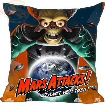 Özel Yastık Kılıfı Mars Attacks! Canavarlar Yabancılar Kare Yastık fermuar 20x20cm 35x35cm 40x40cm