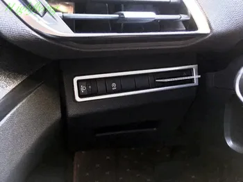 Peugeot 3008 3008GT Aksesuarlar İçin 2017 Sadece Sürüş Işık Lamba Anahtarı Düğmesi Kapağı Döşeme ABS Mat (Sol)Baş