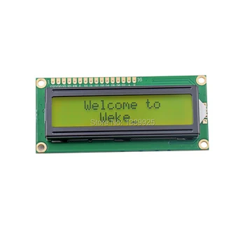 Ücretsiz Kargo 10 adet/Lot Yeni 1602 LCD1602 5 V 16x2 Karakter Modülü Denetleyicisi Sarı blacklight Ekran LCD