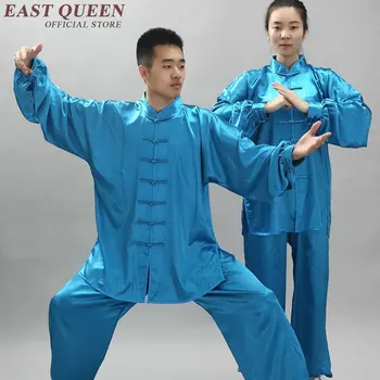 Erkek kadın KK483 Q için geleneksel Çin taichi üniforma düz renk pamuk tai chi kung fu elbisesi elbise dövüş sanatları giyim
