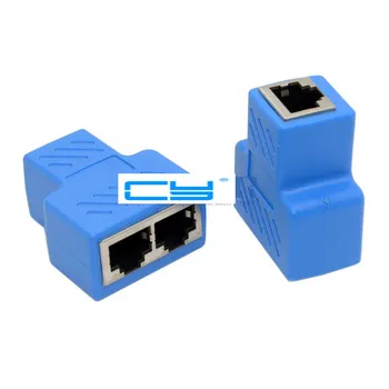 Çift HARİCİ Splitter Ağ Ethernet Değiştirici Adaptör bağlantısı İçin dönüştürücü çıkış 2 HARİCİ 1, STP UTB Cat6 RJ-45 RJ 45 8P8C Plug