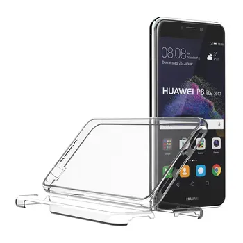 Huawei Keyboard için Huawei P9 P10 İçin Lite 2017 2017 Açık SMS ile 360 Derece Tam Vücut Ön ve Arka Yumuşak Kılıf Silikon Kauçuk Kapak Lite