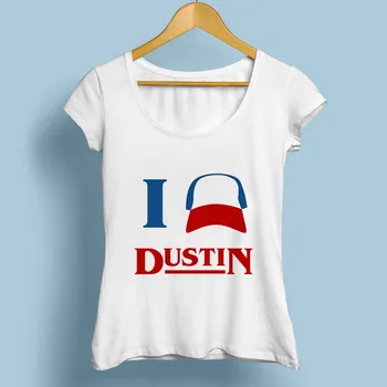 Garip şeyler Dustin taraftarlık femme jollypeach marka 2018 yeni beyaz nedensel T shirt kadınlar, ilginç Tişört tshirt