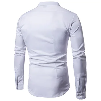 Fransız Ön Mens Casual Uzun Kollu Gömlek | 2017 Marka Yeni Moda Kısa Düz Renk Erkek Gömlek Kırmızı/Beyaz/Siyah Artı 2XL
