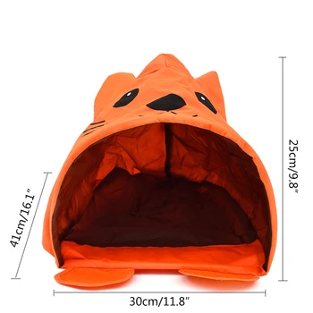 Seyahat İçin Küçük ve Orta ölçekli Hayvanlar İçin Ses Hayvan Yataklı karikatür Kedi Yatağı Çok Şirin Katlanabilir Kedi Tünel Kolay Saklama