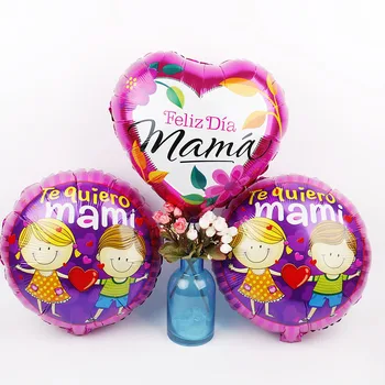 30pcs İspanyol Anne balonlar 18inch anneler günü partisi çocuklar Alüminyum Folyo balon anne Festivali globos toptan süslemeleri