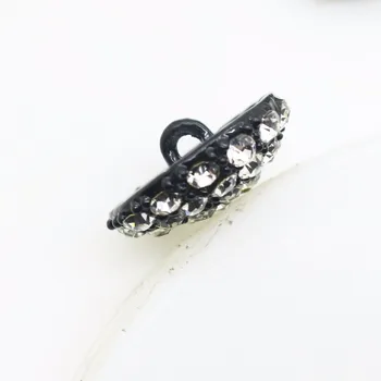 Yeni 5 adet / lot 23mm Siyah Şeffaf Kristal Rhinestone düğmeler Kazak Dikiş Giysiler Dekoratif Düğmeler Elbise DİY