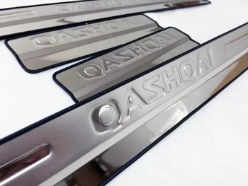 2016 Nissan Qashqai Kapı Eşik Plaka Scuff J11 Paslanmaz Çelik Geldiniz Pedallı Araba Etiket Araba Aksesuarları Şekillendirme
