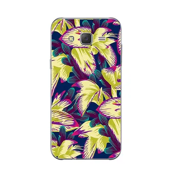 Geri Samsung Galaxy J3 J5 Numarası İçin telefon kılıfı (2016) Kapak Grand Prime G530 Kabuk Yumuşak PDA Cep Telefonu Soyut Çiçek Tasarım