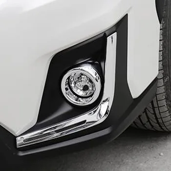YAQUİCKA 2 adet/Subaru XV 2018 Krom Aksesuar Stil Araba Dış Ön Sis Işık Lambası Şeritler Trim Kapağı Çerçeve seti