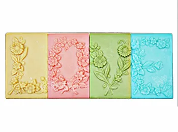 4 Kavite AŞK Çiçeği Sanat Silikon Kalıp Sabun Kalıpları Craft DİY el Yapımı Mum Kalıpları S360 Zanaat Kalıp
