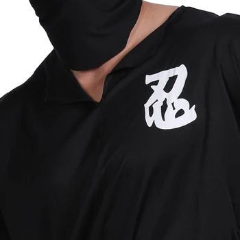 Erkek Ninja Savaşçı Assassinator Katil Kostüm Karnaval Noel Partisi Yetişkin Erkek Siyah Giyim Cadılar Bayramı Kostümleri Kıyafetler