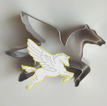 2017 Yeni! Pegasus tek boynuzlu at paslanmaz çelik kurabiye kalıbı kurabiye kalıbı