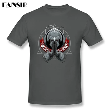 T Shirt Fullmetal Alchemist Çelik Edward Anime Yaz Tişört Pamuk Kısa Kollu Erkek T-shirt