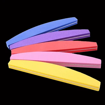 Yıkanabilir 100/180 Manikür Aracı Tırnak Sanat Lehçe Zımpara Şerit Zımpara 10 adet Karışık Renkli Tırnak Dosya Tampon Parlatma Dosyası Alet Seti