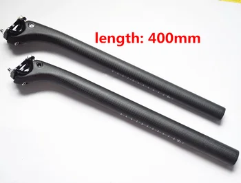 400 MM*31.6 yeni bisikleti karbon fiber bisiklet seatpost ileri seviye yol bisikleti parçaları çubuk 190g sele 3 K mat 27.2/30.8 /25 mm ofset