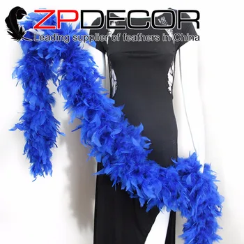 ZPDECOR 150 gr 10yards çok/İyi Kalite el işçiliği Mavi Karnaval Kostümleri ve Dans Dekor için Chandelle Boa Tüyler Boyalı