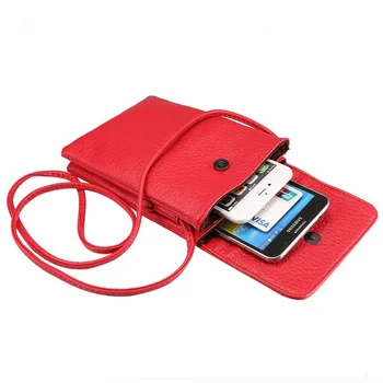 Telefon 7plus için Omuz Askısı çantası ile birlikte Mini şey yapıyor Çantası Cep Telefonu Cüzdan Kılıf Çanta çanta S 8 S8plus 6.3 inç samsung
