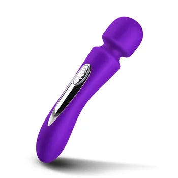 Kadın için kadın sihirli değnek masajı klitoris uyarıcı Seks Oyuncakları için şarj edilebilir Çift vibratör vibratör g spot vibratör ısıtma