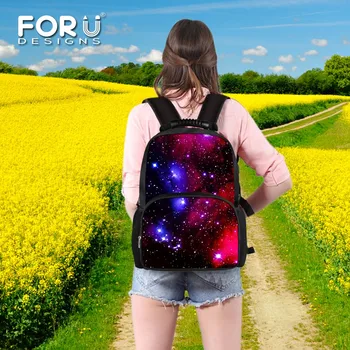 Sırt çantası Genç Kızlar için Kadın FORUDESİGNS Okul Çantası Galaxy Star Baskı Sırt çantaları Moda Bagpack Üniversite Laptop Çantaları Yeni