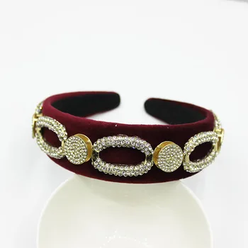 Yeni Vintage Barok Taç Taç Kırmızı Çiçek Kafa Bandı Lüks Queen Başlığa Düğün Saç Aksesuarları Jewelry1020 Saç Gelin