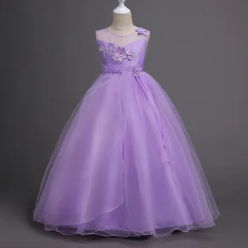 Kızlar 2018 yeni Çiçek Çocuk Prenses Parti Elbiseler Töreni Bebek Giysileri Yaz Kızın Doğum günü giyim gelinlik Elbise