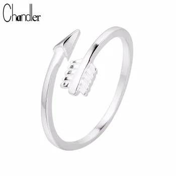 Chandler 925 Gümüş Akıllı Aşk Tanrısı Ok Charm Wrap Kadın Doğum Günü Noel Hediyesi İçin Ayarlanabilir Minimalist Mücevher Yüzük