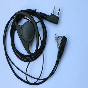 5r bf doke uv için 2 Pin kulaklık D-şekilli Güvenlik Radyo Kulaklık Kulaklık Kulaklık-İki Yönlü 888s İçin Radyo Walkie talkie