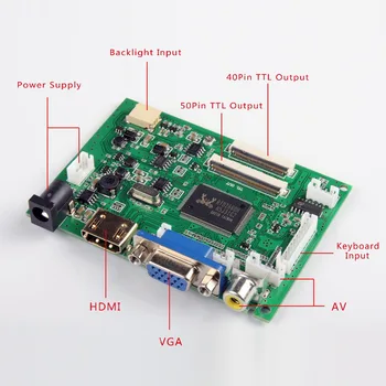 Raspberry Pİ 3 EJ101İA-bit 01G 8 IPS için Srjtek VS-TY2662-V2 HDMI VGA 2AV 40 /50 Pin PC kontrol Kartı Sürücü Ekran LCD