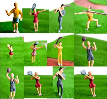 Bahçe oyun Peyzaj Mimarlığı Tren için 1/42 ölçekli model spor şekil düzeni