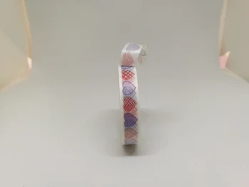 2 adet 0.8 cm Sevimli kalp Washi Teyp Defteri, yapışkan bant DİY dekorasyon Sticker Etiket Maskeleme Bandı Okulu Büro malzemeleri
