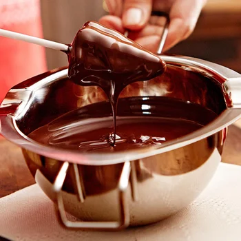 Sıcak Satış Paslanmaz Çelik Çikolata Çömlek Fırını Erime Kolu Isıtılmış Tereyağı Araç Pasta Pişirme Araçları ile Süt Kase Isıtmalı.