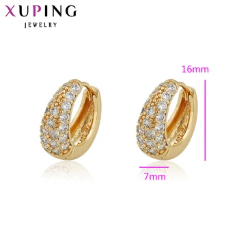 Moda Küpe Altın Rengi Xuping 11.11 Fiyatları 26877 Sentetik CZ Yeni Tasarım Yüksek Kaliteli Nişan Hediye Kaplama