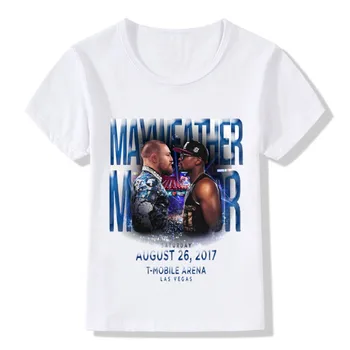 Gündelik Giysi Kızlar Boks Floyd Mayweather Vs Conor McGregor Tasarım Çocuk T-Shirt Çocuk Toddler Tee Üstleri,HKP5155