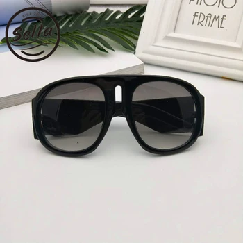 83 2018 Moda Erkek Kadın Yuvarlak güneş Gözlüğü Marka Tasarımcı Benzersiz Popüler Degrade Lens Boy UV400 Gözlük Çerçeve Gözlük