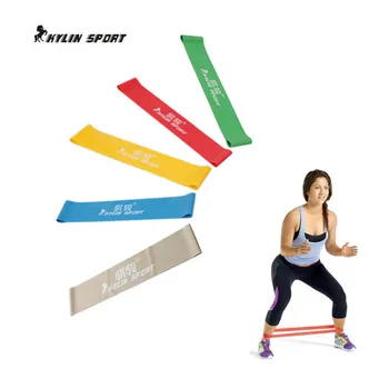 Beş renk kullanılabilir yardımcı direnç bantları egzersiz vücut ping için ayak bileği fitness direnci döngü bant çekin crossfit