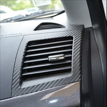 MİTSUBİSHİ Lancer EX 2010 2011 2012 1pair İçin araba klima priz sticker karbon fiber