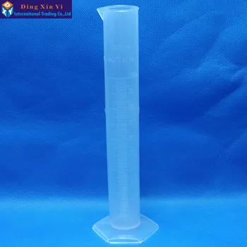Silindir Laboratuvar Test Ölçüm 100 ml Plastik Şişe Silindir Mezun