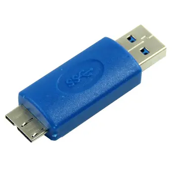 Mikro B Erkek Fiş Adaptör Cinsiyet Değiştirici IMC sıcak Yüksek Hız Mavi USB 3.0 Tip-A Erkek
