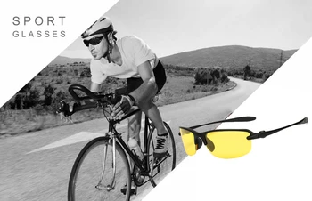 Polarize 2018 Mens Uzun Bekçisi Tarafından güvenli bir Sürüş İçin Sarı Gece Görüş Güneş Gözlüğü Anti-Parlama Erkek Eyewears güneş Gözlüğü