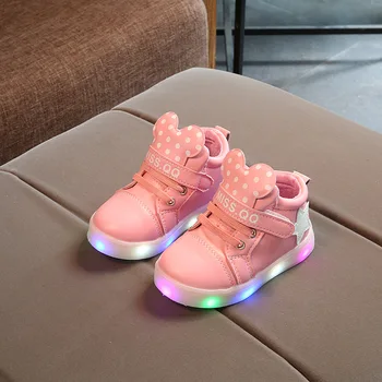 Moda Bebek Çocuklar Kızlar, Parlak Spor Ayakkabı Lumineus Spor Ayakkabı Çocuk Karikatür kaymaz Ayakkabı Çocuklar Rahat Ayakkabılar Parlak Yıldız LED