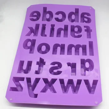 Küçük İngilizce harfler silika jel kek kalıbı sabun kalıbı DİY silikon kalıp yapımı