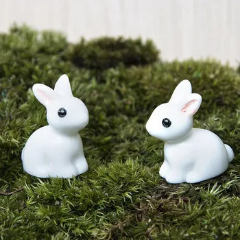 10 Adet Sevimli Minyatür Mini Tavşan Reçine Bahçe Peri Süs Çiçek Bitki Pot Hayvan Heykelcik Ev Dekorasyonu @LS JU0117