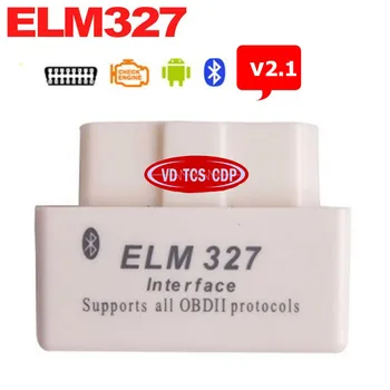 Beyaz Mini ELM327 V2.1 Bluetooth OBD Gelişmiş TADİLAT OBD2 ELM 327 Oto Araba Tanı Tarayıcı kod okuyucu Tarama Aracı Sıcak Satış