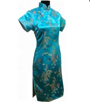 Bordo Geleneksel Çince Elbise Kadın Saten Mini Cheongsam Qipao Elbise Artı Boyutu S M L XL XXL XXXL 4XL 5XL 6XL J4063